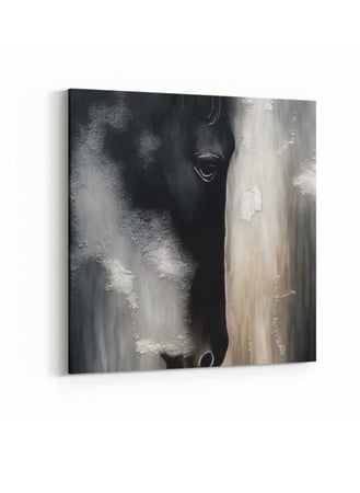 اقتن لوحة وجه حصان كانفاس بتصميم فني تجريدي فاخر