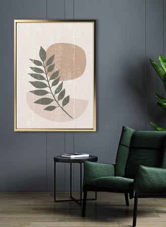 لوحة كانفاس على إطار خشبي بتصميم نباتات