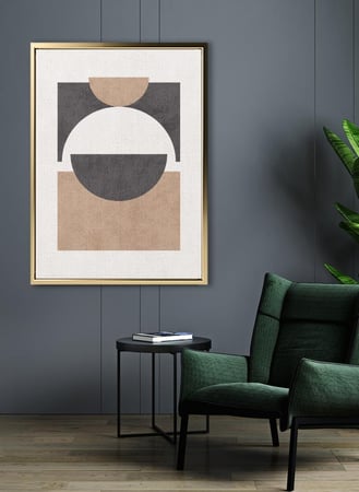 لوحة كانفاس على إطار خشبي بتصميم فن تجريدي