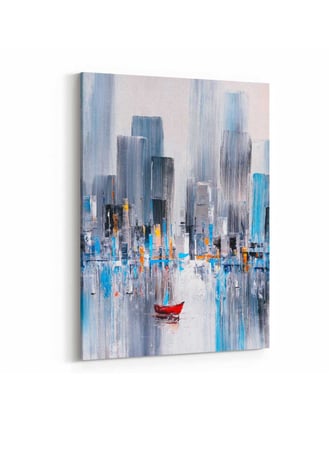 لوحة كانفاس على إطار خشبي، تصميم خليج مانهاتن، للمنزل، غرفة المعيشة، المكتب، الديكور