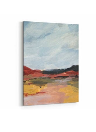 لوحة كانفاس على إطار خشبي، تصميم فن تجريدى للجبال، للمنزل، غرفة المعيشة، المكتب، الديكور