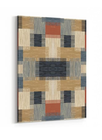 لوحة كانفاس على إطار خشبي بتصميم فن تجريدي