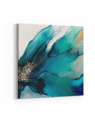 لوحة كانفاس على إطار خشبي بتصميم فن تجريدي