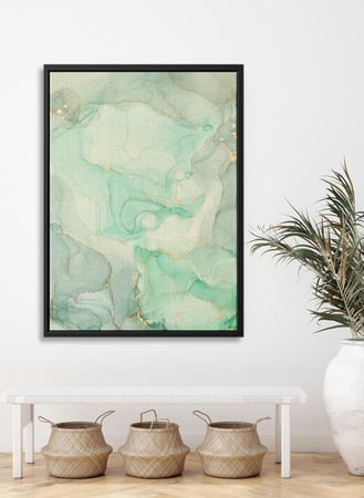 لوحة كانفاس على إطار خشبي بتصميم فن تجريدي