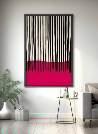 لوحة كانفاس على إطار خشبي، تصميم نمط متكرر، للمنزل، غرفة المعيشة، المكتب، الديكور