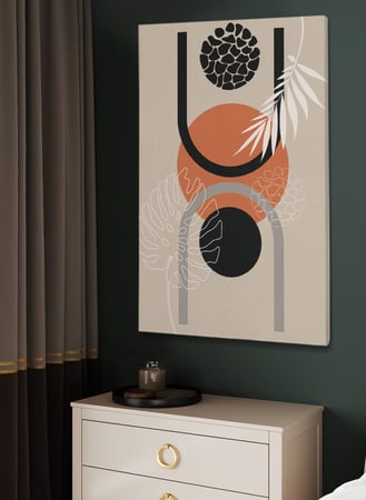 اشتر لوحات اوراق شجر كانفاس بتصميم أوراق استوائية