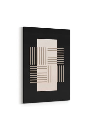 لوحة كانفاس على إطار خشبي بتصميم فن تجريدي