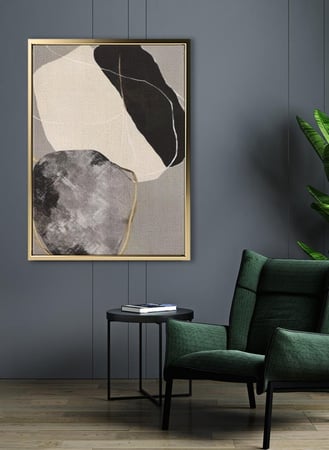 لوحة كانفاس على إطار خشبي بتصميم نمط فنى للصخور