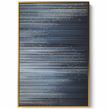 لوحة كانفاس على إطار خشبي، تصميم فن تجريدى ملئ بالنجوم ، للمنزل، غرفة المعيشة، المكتب، الديكور