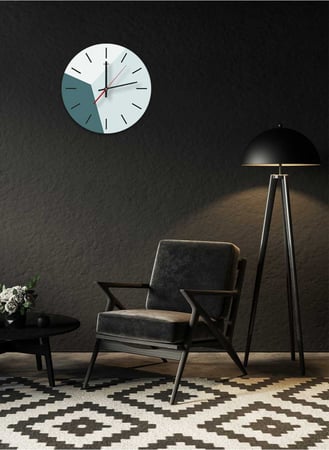 ساعة حائط مصنوعة من الأكريليك تعمل بالبطارية، بتصميم ألوان هادئة، للمنزل، غرفة المعيشة، المكتب، الديكور