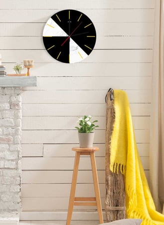 ساعة حائط مصنوعة من الأكريليك تعمل بالبطارية، بتصميم داكن، للمنزل، غرفة المعيشة، المكتب، الديكور