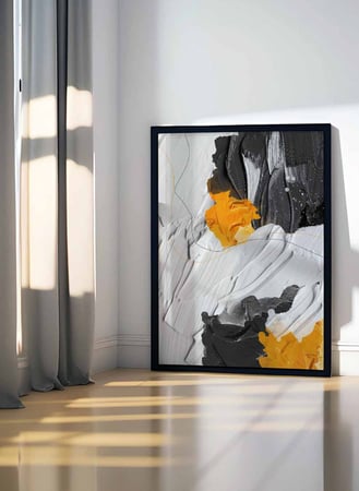 لوحة كانفاس على إطار خشبي، تصميم فن تجريدى، للمنزل، غرفة المعيشة، المكتب، الديكور