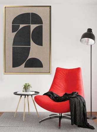 لوحة كانفاس على إطار خشبي بتصميم فن تجريدي