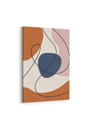 لوحة كانفاس على إطار خشبي بتصميم فن تجريدي