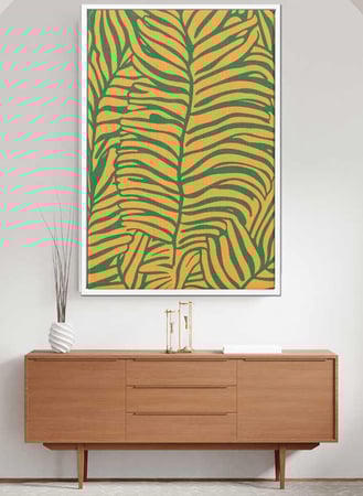 اشتر لوحه كبيرة بتصميم نمط فني للنباتات تصميم فخم لديكور الجدار