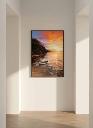 لوحة غروب الشمس