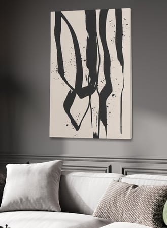 لوحة كانفاس على إطار خشبي بتصميم نمط فني حديث