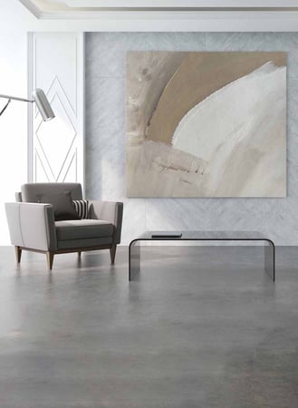 لوحة الفن التجريدي الحديث بالوان هادئة وجذاب لديكور منزل ومكتب فخم