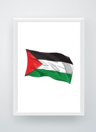 اشتر لوحة علم فلسطين الجدارية بتصميم فاخر لعلم فلسطين بالوان زاهيه