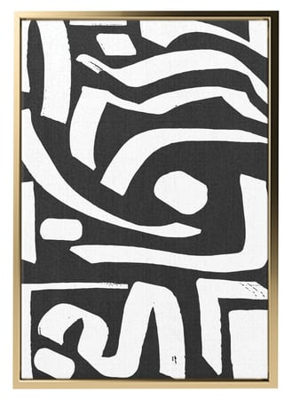 لوحة كانفاس على إطار خشبي بتصميم نمط فني حديث