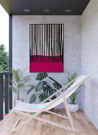 لوحة كانفاس على إطار خشبي، تصميم نمط متكرر، للمنزل، غرفة المعيشة، المكتب، الديكور