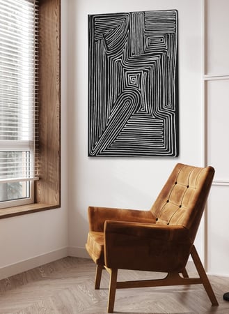 اشتر لوحه كبير كانفس بتصميم فن تجريدي للمتاهة اضافة انيقة للديكور