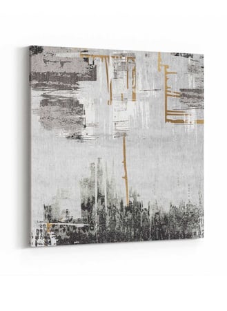 لوحة كانفاس مربع على إطار خشبي، تصميم فن تجريدي، للمنزل، غرفة المعيشة، المكتب، الديكور