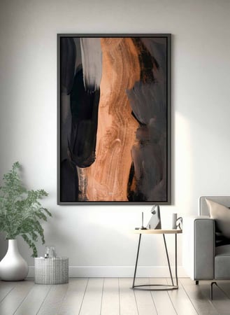 لوحة كانفاس على إطار خشبي، تصميم فن تجريدى، للمنزل، غرفة المعيشة، المكتب، الديكور