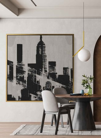 لوحة كانفاس على إطار خشبي بتصميم مدينة نيويورك