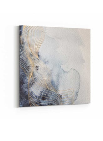 لوحة كانفاس على إطار خشبي بتصميم فن تجريدي