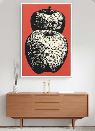 لوحة كانفاس بتصميم للتفاح