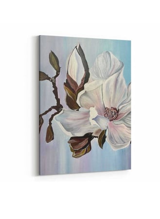 لوحة كانفاس على إطار خشبي، تصميم زهرة جميلة ، للمنزل، غرفة المعيشة، المكتب، الديكور