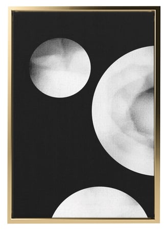 لوحة كانفاس على إطار خشبي بتصميم قمر ثلاثى