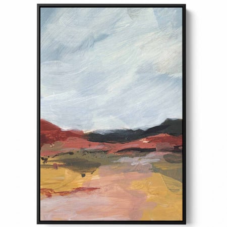 لوحة كانفاس على إطار خشبي، تصميم فن تجريدى للجبال، للمنزل، غرفة المعيشة، المكتب، الديكور