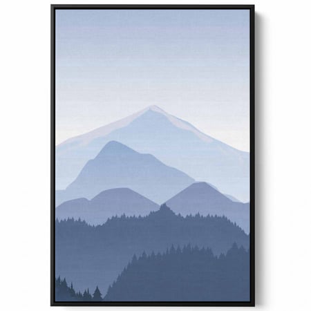 لوحة كانفاس على إطار خشبي، تصميم مشهد جميل للجبال ، للمنزل، غرفة المعيشة، المكتب، الديكور