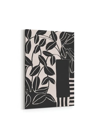لوحة كانفاس على إطار خشبي بتصميم أوراق شجر