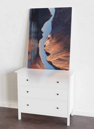 لوحة كانفاس على إطار خشبي، تصميم منظر طبيعى مع منحدرات، للمنزل، غرفة المعيشة، المكتب، الديكور