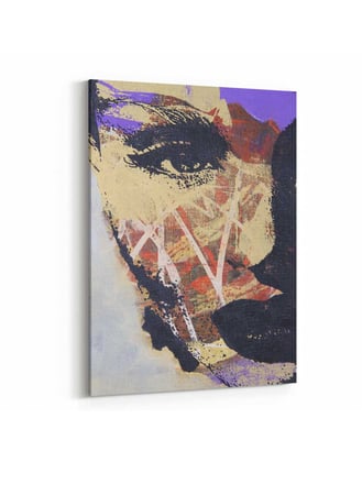 لوحة كانفاس على إطار خشبي، تصميم لغز العيون ، للمنزل، غرفة المعيشة، المكتب، الديكور