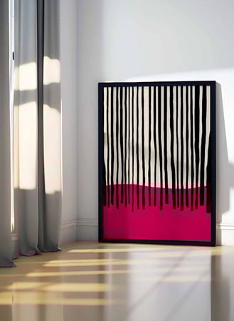 لوحة كانفاس على إطار خشبي، تصميم نمط متكرر، للمنزل، غرفة المعيشة، المكتب، الديكور