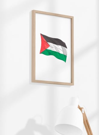 اشتر لوحة علم فلسطين الجدارية بتصميم فاخر لعلم فلسطين بالوان زاهيه