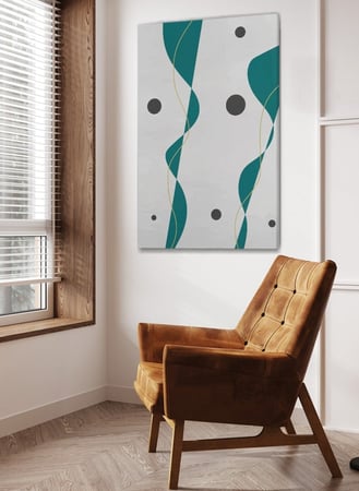 اشتر لوحه ديكور بتصميم فن تجريدي أمواج ودوائر بافضل سعر