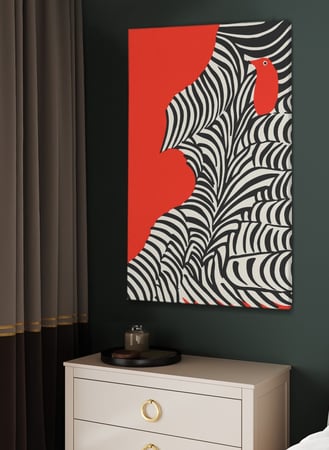 اشتر لوحة طائر كبيرة كانفاس بتصميم طائر صغير لديكور الحائط