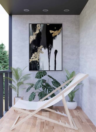 لوحة كانفاس على إطار خشبي، تصميم فن تجريدى، للمنزل، غرفة المعيشة، المكتب، الديكور