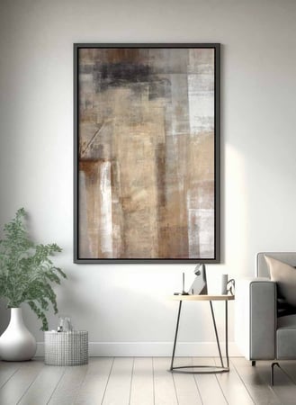 لوحة كانفاس على إطار خشبي، تصميم فن تجريدى ، للمنزل، غرفة المعيشة، المكتب، الديكور