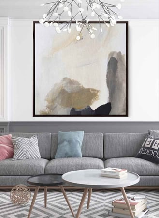 اطلب طقم لوحات فنية بتصميم فن تجريدي حديث بشكل مربع فاخر لديكور مذهل