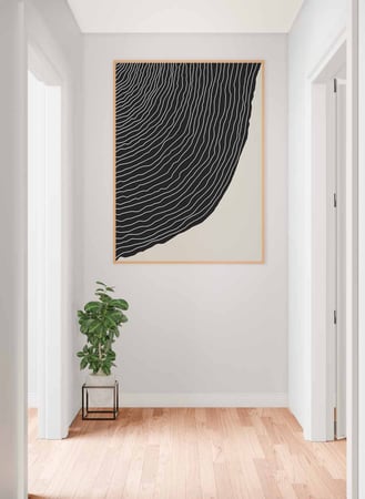 لوحة كانفاس على إطار خشبي، تصميم فن تجريدى ، للمنزل، غرفة المعيشة، المكتب، الديكور