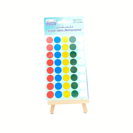 ملصقات ملونة مقاس 16 مم