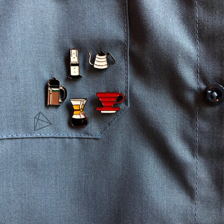 Coffee tools pins | بروشات ادوات القهوة المختصه