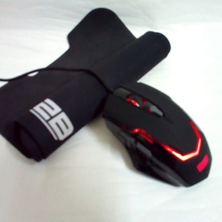 2B (MO846) wired Gaming Mouse 3200 DPI with Mouse Pad - Black ماوس