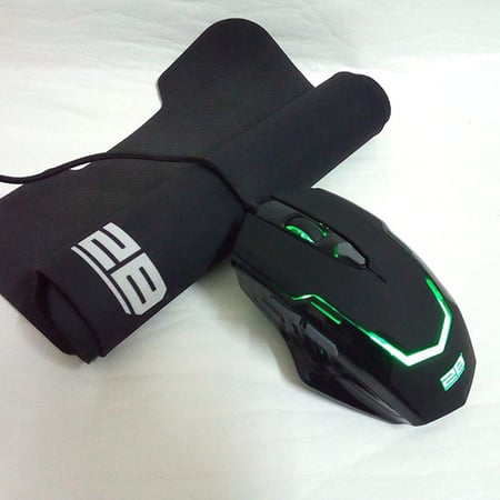 2B (MO846) wired Gaming Mouse 3200 DPI with Mouse Pad - Black ماوس